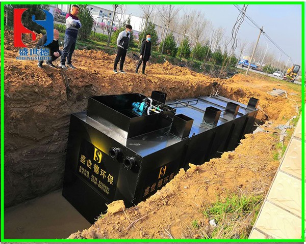 生活污水处理设备安装现场